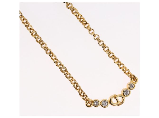 Collana Christian Dior metallo oro Auth BSZ414V D'oro - vista 4