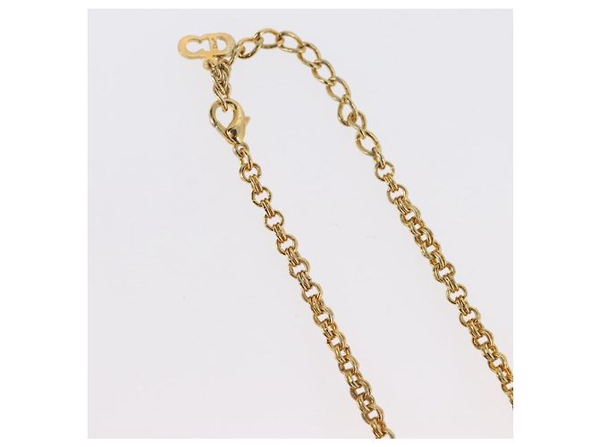 Collana Christian Dior metallo oro Auth BSZ414V D'oro - vista 8