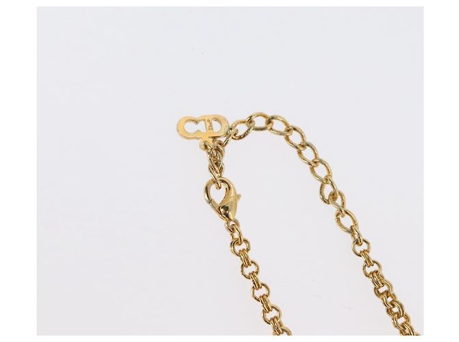 Collana Christian Dior metallo oro Auth BSZ414V D'oro - vista 9