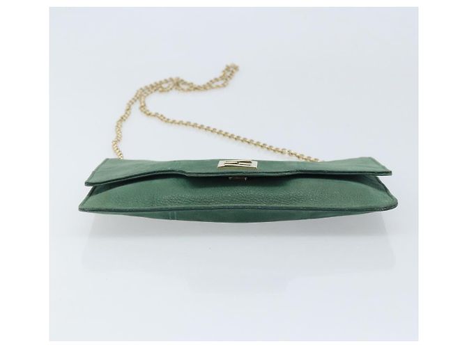 Borsa a Spalla FENDI in Pelle Verde Oro Auth bs33834 D'oro - vista 5