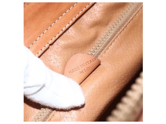 Céline Borsa a mano in tela Macadam CELINE in pelle PVC marrone e oro Auth ka2862 D'oro - vista 12