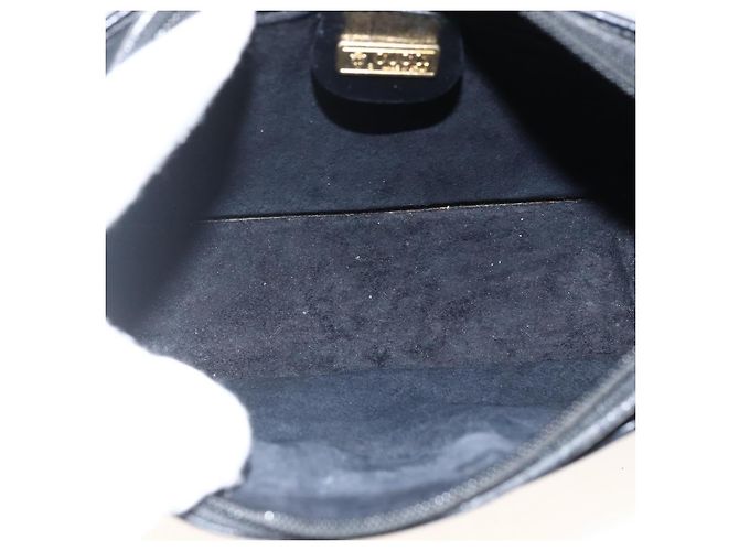 Borsa a Spalla in Pelle Nera e Oro GUCCI 007 256 0051 Auth 174016 Nero D'oro - vista 11