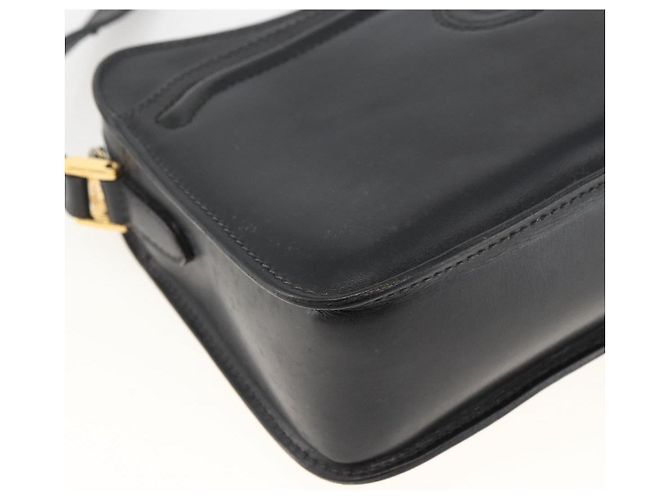 Borsa a Spalla in Pelle Nera e Oro GUCCI 007 256 0051 Auth 174016 Nero D'oro - vista 14