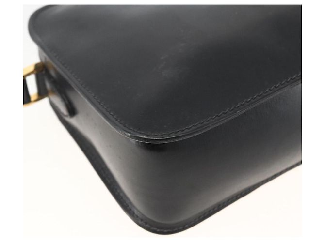 Borsa a Spalla in Pelle Nera e Oro GUCCI 007 256 0051 Auth 174016 Nero D'oro - vista 16
