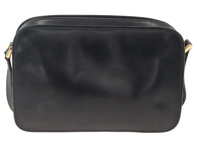 Borsa a Spalla in Pelle Nera e Oro GUCCI 007 256 0051 Auth 174016 Nero D'oro - vista 2