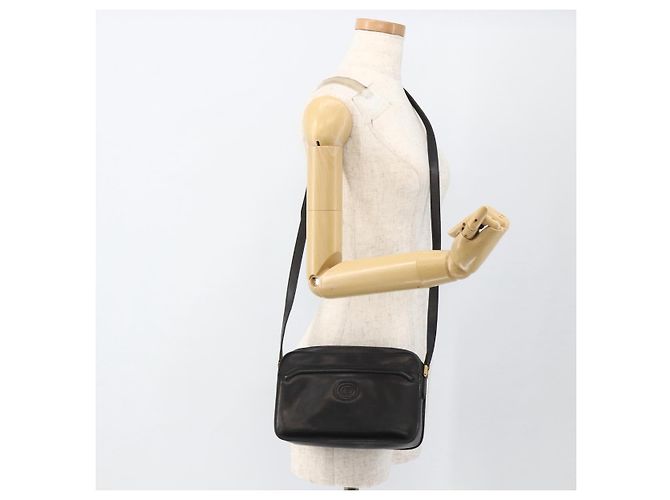 Borsa a Spalla in Pelle Nera e Oro GUCCI 007 256 0051 Auth 174016 Nero D'oro - vista 23