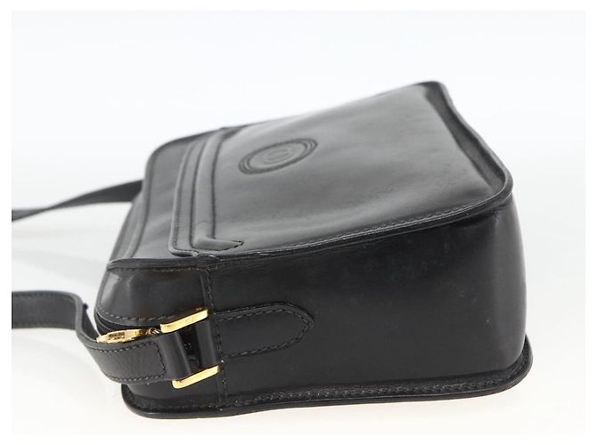 Borsa a Spalla in Pelle Nera e Oro GUCCI 007 256 0051 Auth 174016 Nero D'oro - vista 3