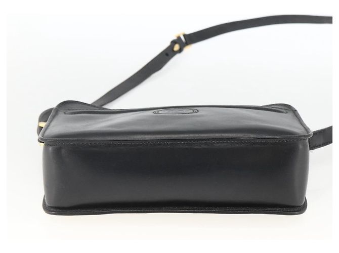Borsa a Spalla in Pelle Nera e Oro GUCCI 007 256 0051 Auth 174016 Nero D'oro - vista 5