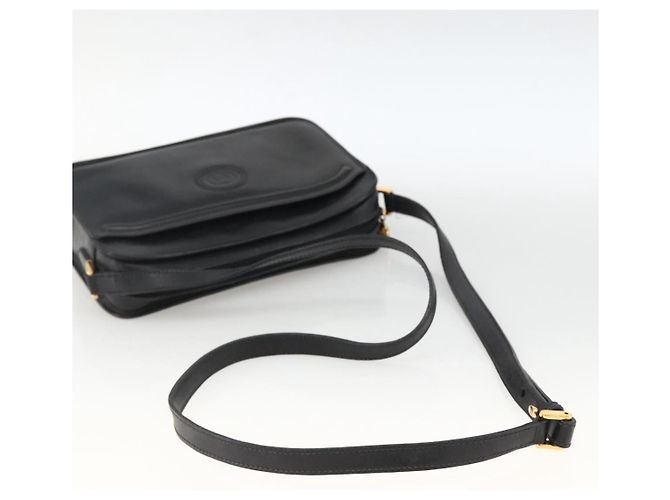 Borsa a Spalla in Pelle Nera e Oro GUCCI 007 256 0051 Auth 174016 Nero D'oro - vista 7