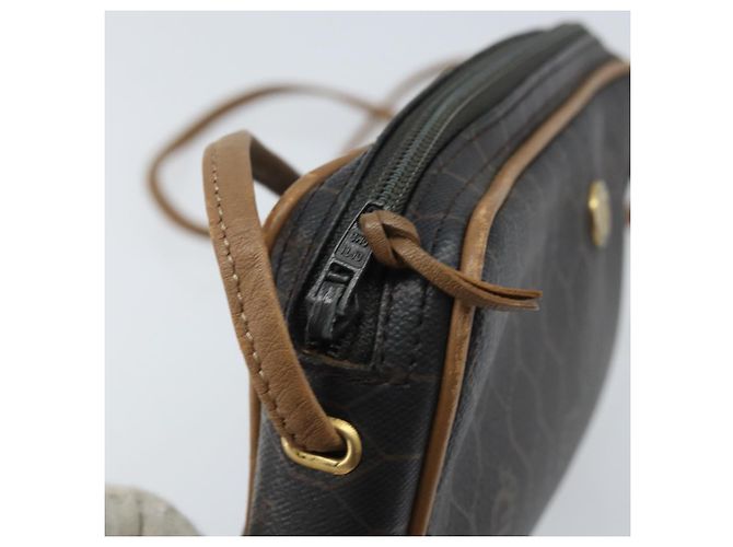 Borsa a spalla in tela a nido d'ape PVC nera e oro Christian Dior Auth ka2948 Nero D'oro - vista 11