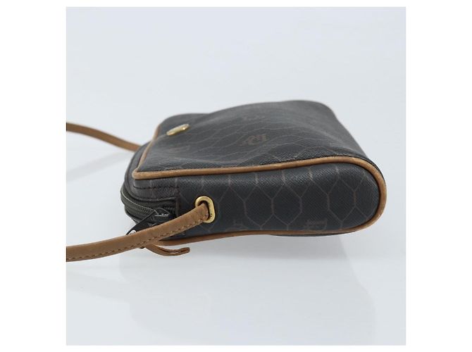 Borsa a spalla in tela a nido d'ape PVC nera e oro Christian Dior Auth ka2948 Nero D'oro - vista 4