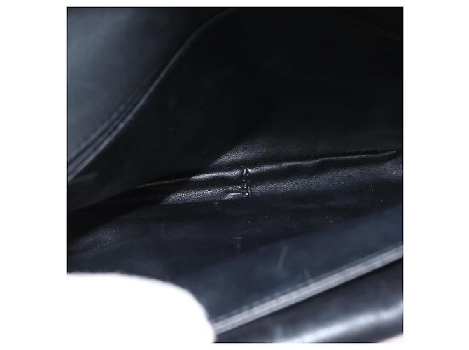BALLY Borsa a Spalla a Catena Trapuntata in Nylon Nero e Oro Auth 160374 D'oro - vista 11