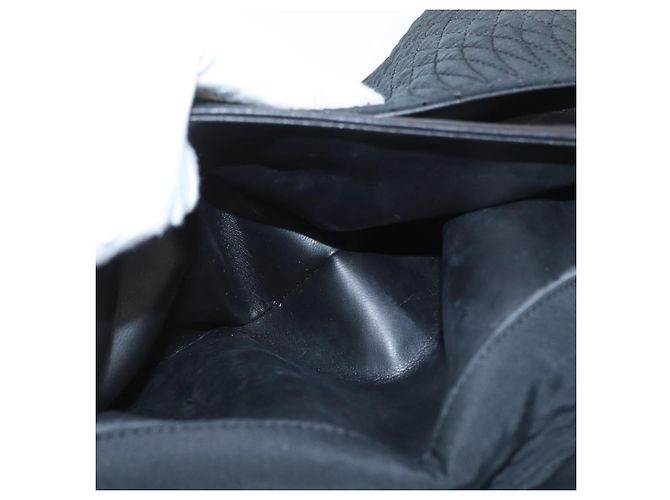 BALLY Borsa a Spalla a Catena Trapuntata in Nylon Nero e Oro Auth 160374 D'oro - vista 22