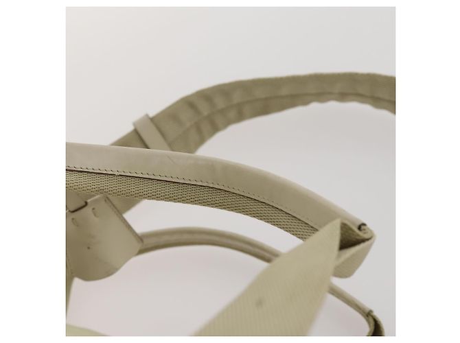 Borsa Boston Prada in nylon crema beige Auth ti3742 Crudo - vista 15