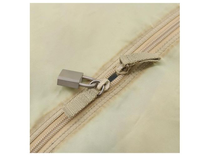 Borsa Boston Prada in nylon crema beige Auth ti3742 Crudo - vista 22