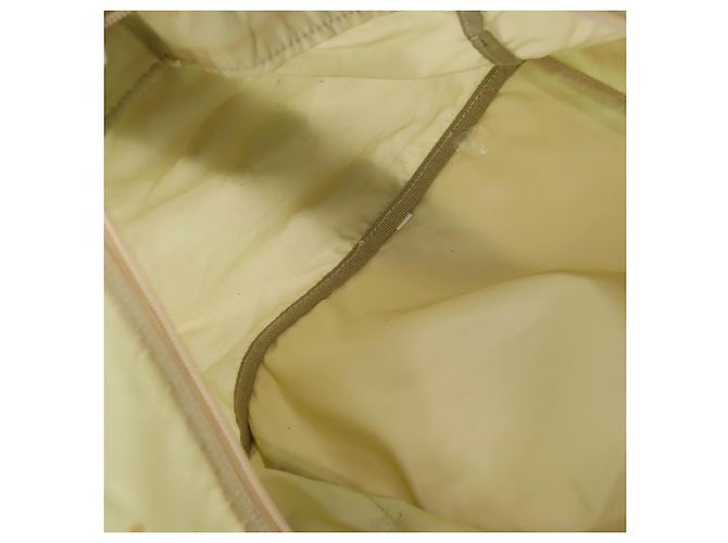 Borsa Boston Prada in nylon crema beige Auth ti3742 Crudo - vista 24