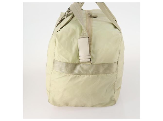 Borsa Boston Prada in nylon crema beige Auth ti3742 Crudo - vista 3