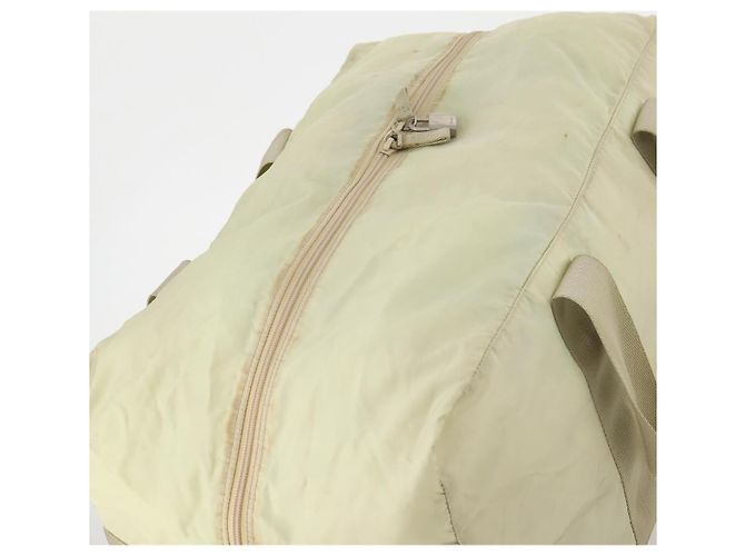 Borsa Boston Prada in nylon crema beige Auth ti3742 Crudo - vista 6