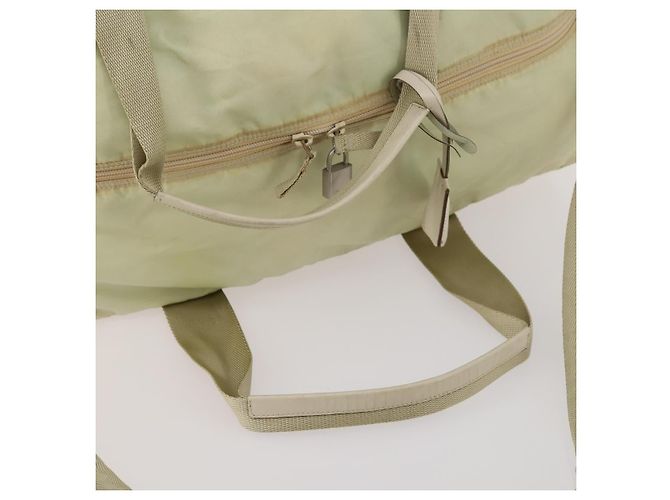 Borsa Boston Prada in nylon crema beige Auth ti3742 Crudo - vista 8