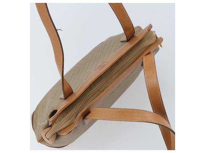 Céline Borsa a mano in tela Macadam CELINE in pelle PVC beige oro Auth 173793 D'oro - vista 7