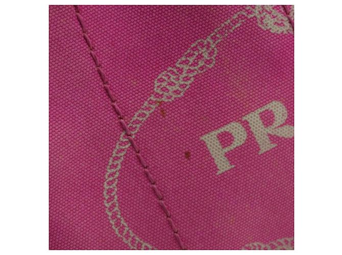 PRADA Canapa PM Borsa a mano in tela rosa oro Auth hk3537 D'oro - vista 10