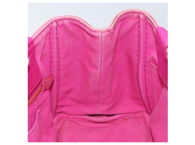 PRADA Canapa PM Borsa a mano in tela rosa oro Auth hk3537 D'oro - vista 19