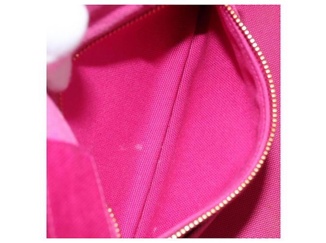 PRADA Canapa PM Borsa a mano in tela rosa oro Auth hk3537 D'oro - vista 22