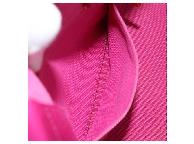 PRADA Canapa PM Borsa a mano in tela rosa oro Auth hk3537 D'oro - vista 23
