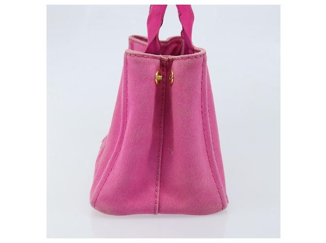 PRADA Canapa PM Borsa a mano in tela rosa oro Auth hk3537 D'oro - vista 4