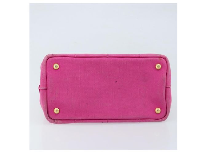 PRADA Canapa PM Borsa a mano in tela rosa oro Auth hk3537 D'oro - vista 5