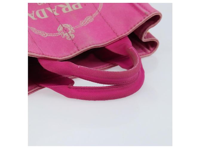 PRADA Canapa PM Borsa a mano in tela rosa oro Auth hk3537 D'oro - vista 7