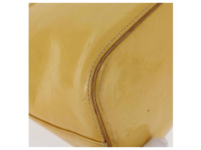 LOUIS VUITTON Borsa a Mano Monogram Vernis Houston Giallo Lime M91055 LV Auth 172363 D'oro - vista 14