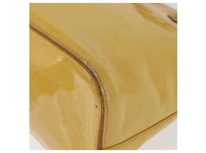 LOUIS VUITTON Borsa a Mano Monogram Vernis Houston Giallo Lime M91055 LV Auth 172363 D'oro - vista 15