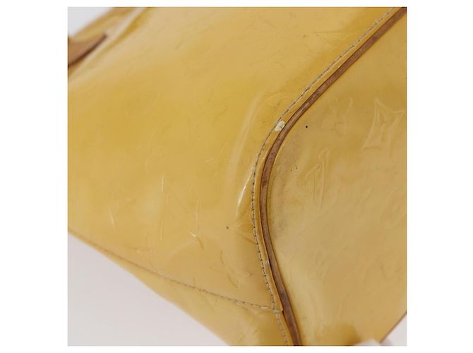 LOUIS VUITTON Borsa a Mano Monogram Vernis Houston Giallo Lime M91055 LV Auth 172363 D'oro - vista 16
