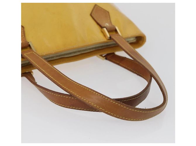 LOUIS VUITTON Borsa a Mano Monogram Vernis Houston Giallo Lime M91055 LV Auth 172363 D'oro - vista 7