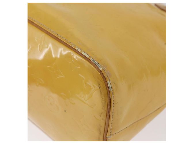 LOUIS VUITTON Borsa a Mano Monogram Vernis Houston Giallo Lime M91055 LV Auth 172363 D'oro - vista 9