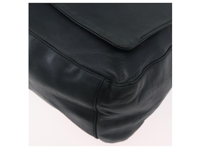 PRADA Borsa a Spalla in Catena di Plastica Pelle Nera Auth 172733 Nero - vista 14