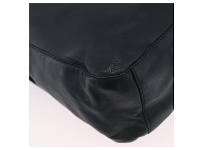 PRADA Borsa a Spalla in Catena di Plastica Pelle Nera Auth 172733 Nero - vista 15