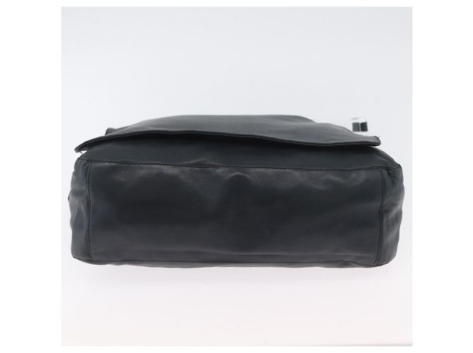 PRADA Borsa a Spalla in Catena di Plastica Pelle Nera Auth 172733 Nero - vista 5