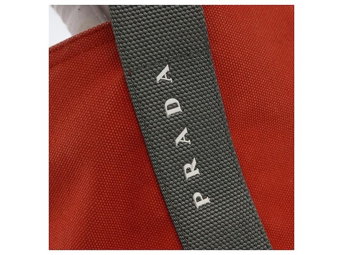 PRADA Borsa sportiva in tela arancione Auth 173993 - vista 17