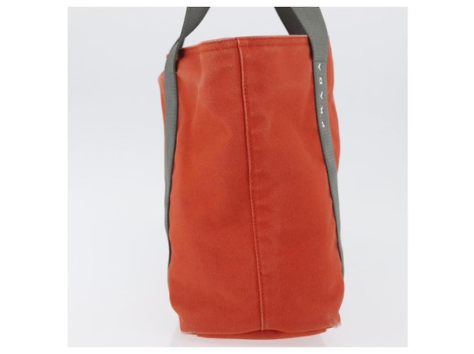 PRADA Borsa sportiva in tela arancione Auth 173993 - vista 5
