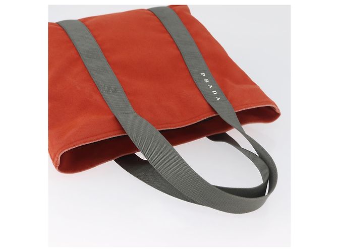PRADA Borsa sportiva in tela arancione Auth 173993 - vista 7