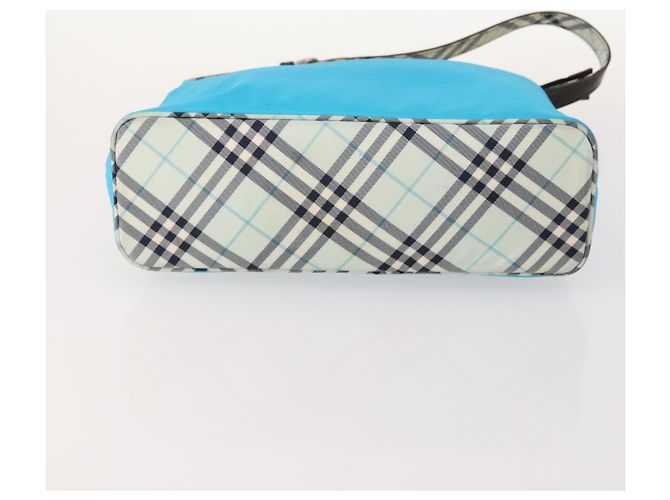 Borsa in pelle e nylon Burberry Nova Check Blue Label 5 pezzi blu marrone Auth mr2107 Beige - vista 10