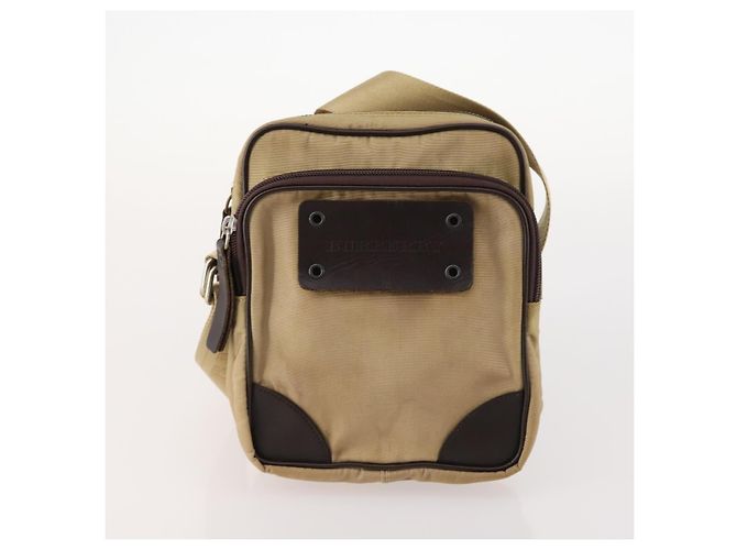 Borsa in pelle e nylon Burberry Nova Check Blue Label 5 pezzi blu marrone Auth mr2107 Beige - vista 22