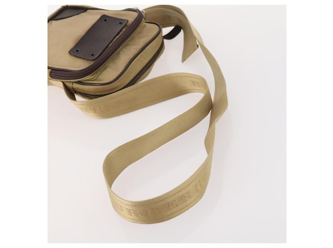 Borsa in pelle e nylon Burberry Nova Check Blue Label 5 pezzi blu marrone Auth mr2107 Beige - vista 24