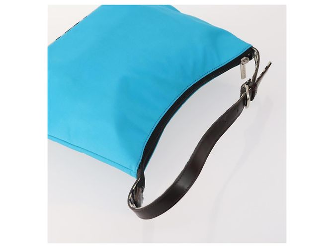 Borsa in pelle e nylon Burberry Nova Check Blue Label 5 pezzi blu marrone Auth mr2107 Beige - vista 9