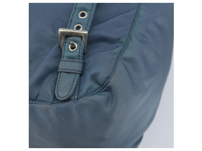 PRADA Backpack Nylon Baby Blue Silver Auth ti3674 Silvery Light blue - view 18