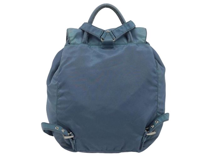 PRADA Backpack Nylon Baby Blue Silver Auth ti3674 Silvery Light blue - view 2