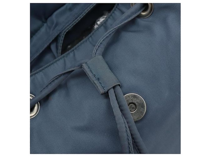 PRADA Backpack Nylon Baby Blue Silver Auth ti3674 Silvery Light blue - view 21