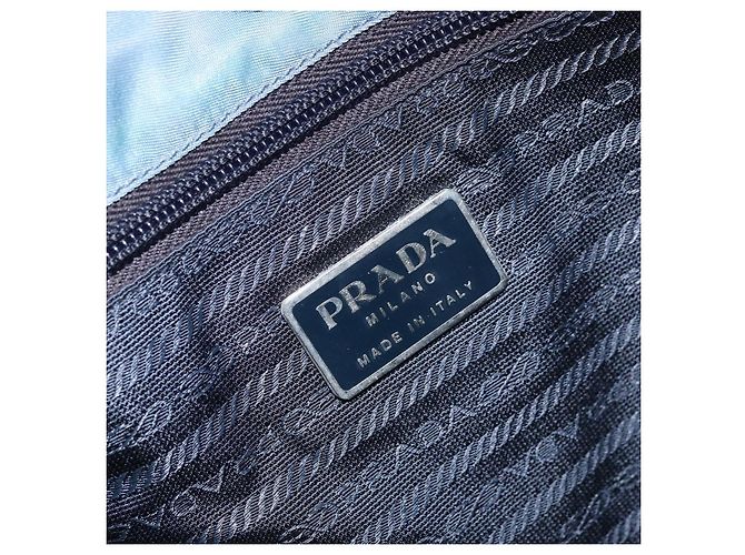 PRADA Backpack Nylon Baby Blue Silver Auth ti3674 Silvery Light blue - view 22